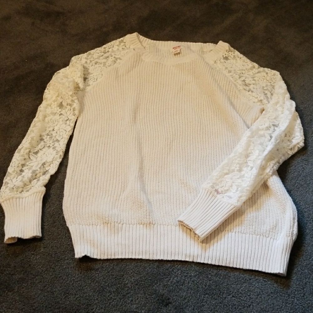 Lace Sleeve Sweater